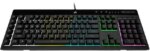 Corsair K55 RGB PRO Membrane Wired Gaming Keyboard – IP42 Dust and Spill-Resistant, 6 Macro Keys w/ Elgato Integration, iCUE Compatible – Black