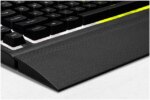 Corsair K55 RGB PRO Membrane Wired Gaming Keyboard – IP42 Dust and Spill-Resistant, 6 Macro Keys w/ Elgato Integration, iCUE Compatible – Black