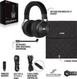 CORSAIR VIRTUOSO RGB WIRELESS XT High-Fidelity Gaming Headset with Bluetooth and Spatial Audio - Works with Mac, PC, PS5, PS4, Xbox series X/S - Slate