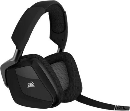 Corsair VOID RGB ELITE Wireless Circumaural Premium Gaming Headset with 7.1 Surround Sound, Carbon