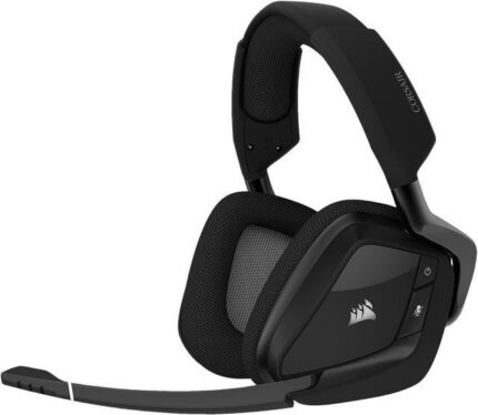 Corsair VOID RGB ELITE Wireless Circumaural Premium Gaming Headset with 7.1 Surround Sound, Carbon