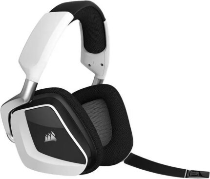 Corsair VOID RGB Elite Wireless Premium Gaming Headset with 7.1 Surround Sound - Discord Certified - Works with PC, PS5 and PS4 - White
