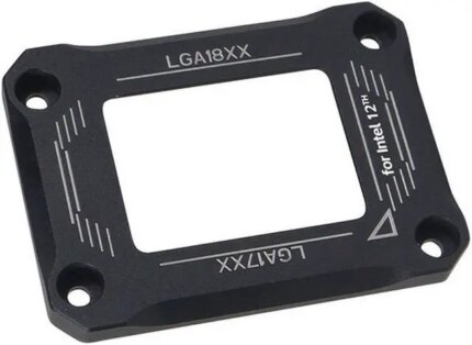 CPU Contact Frame Anti-Bending Buckle for Intel 12th/13th Generation Socket LGA 1700 , LGA 1800 Aluminum Corrector Bracket ,Black