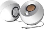 Creative Pebble 2.0 USB-Powered Desktop Speakers with Far-Field Drivers and Passive Radiators for PCs and Laptops (White)