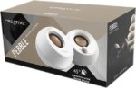 Creative Pebble 2.0 USB-Powered Desktop Speakers with Far-Field Drivers and Passive Radiators for PCs and Laptops (White)
