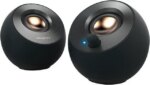 Creative Pebble V2 - Minimalistic 2.0 USB-C Powered Desktop Speakers, 3.5 mm AUX-in, Up to 8W RMS Power for Computers and Laptops, Type-A Adapter
