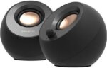 Creative Pebble V3 2.0 Bluetooth Speaker System - 8 W RMS - Black - Desktop - 100 Hz to 17 kHz - USB