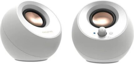Creative Pebble V3 51MF1700AA003 2.0 Bluetooth Speaker System - 8 W RMS - White