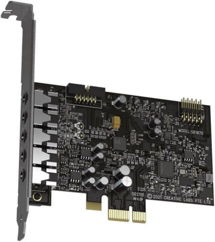Creative Sound Blaster Audigy Fx V2 Upgradable Hi-res PCI-e Sound Card with 5.1 Discrete and Virtual Surround, Scout Mode, SmartComms Kit for PC