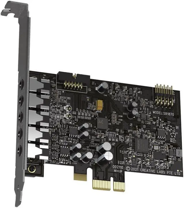 Creative Sound Blaster Audigy Fx V2 Upgradable Hi-res PCI-e Sound Card with 5.1 Discrete and Virtual Surround, Scout Mode, SmartComms Kit for PC