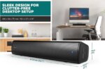 Creative Stage Air V2 Compact Under-Monitor USB Soundbar for PC, with Bluetooth 5.3, Dual-Driver and Passive Radiator, up to 6 Hours of Playtime,