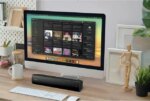 Creative Stage Air V2 Compact Under-Monitor USB Soundbar for PC, with Bluetooth 5.3, Dual-Driver and Passive Radiator, up to 6 Hours of Playtime,