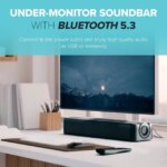Creative Stage SE Under-Monitor Soundbar with USB Digital Audio and Bluetooth 5.3, Clear Dialog and Surround by Sound Blaster, Powered via Adapter