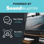 Creative Stage SE Under-Monitor Soundbar with USB Digital Audio and Bluetooth 5.3, Clear Dialog and Surround by Sound Blaster, Powered via Adapter