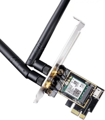Cudy New AX3000 Wireless WiFi 6 PCIe Card for PC, Bluetooth 5.2, AX200, 3000Mbps WiFi 6 Speed, Bluetooth 5.2/5/4.2/4.0, 802.11ax/ac/a/b/g/n, Windows