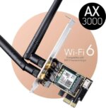 Cudy New AX3000 Wireless WiFi 6 PCIe Card for PC, Bluetooth 5.2, AX200, 3000Mbps WiFi 6 Speed, Bluetooth 5.2/5/4.2/4.0, 802.11ax/ac/a/b/g/n, Windows