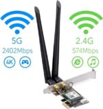 Cudy New AX3000 Wireless WiFi 6 PCIe Card for PC, Bluetooth 5.2, AX200, 3000Mbps WiFi 6 Speed, Bluetooth 5.2/5/4.2/4.0, 802.11ax/ac/a/b/g/n, Windows