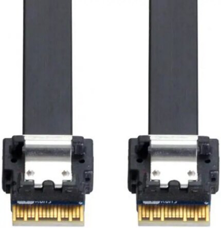 CY PCI-E Slimline SAS 4.0 SFF-8654 4i 38pin Host to SFF-8654 Slim SAS Target Cable 40cm