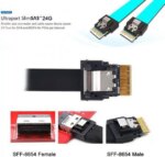 CY PCI-E Slimline SAS 4.0 SFF-8654 4i 38pin Host to SFF-8654 Slim SAS Target Cable 40cm