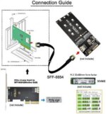 CY PCI-E Slimline SAS 4.0 SFF-8654 4i 38pin Host to SFF-8654 Slim SAS Target Cable 40cm