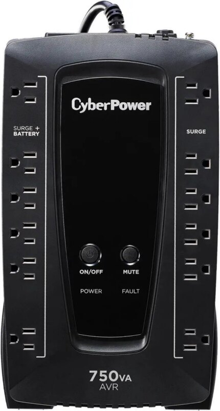 CyberPower AVRG750U 750 VA 450 Watts 12 Outlets Compact UPS w/ Automatic Voltage Regulation