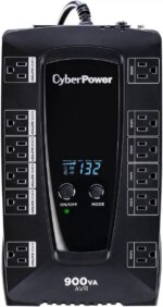 CyberPower AVRG900LCD Intelligent LCD UPS Systems - 900VA/480W, 120 VAC, NEMA 5-15P, Compact, 12 Outlets, LCD, PowerPanel