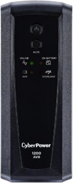 CyberPower CP1200AVR AVR UPS Systems - 1200VA/720W, 120 VAC, NEMA 5-15P, Mini-Tower, 10 Outlets, PowerPanel
