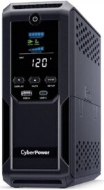 CyberPower CP1350AVRLCD3 Intelligent LCD UPS Systems - 1350VA/815W, 120 VAC, NEMA 5-15P, Mini-Tower, 12 Outlets