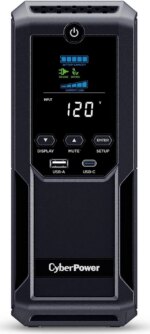 CyberPower CP1500AVRLCD3 Intelligent LCD UPS Systems - 1500VA/900W, 120 VAC, NEMA 5-15P, Mini-Tower, 12 Outlets, LCD