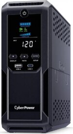 CyberPower CP1500AVRLCD3 Intelligent LCD UPS Systems - 1500VA/900W, 120 VAC, NEMA 5-15P, Mini-Tower, 12 Outlets, LCD