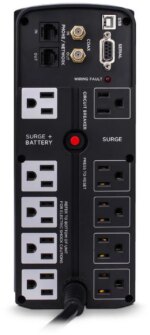 CyberPower CST135XLU Battery Backup GreenPower UPS™ Bypass Technology, 1350 VA / 810 W, Line Interactive, Simulated Sine Wave, NEMA 5-15P, 6 ft. cord,