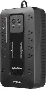 CyberPower EC750GTAA TAA Compliant UPS System - 750VA/450W, 120 VAC, NEMA 5-15P, Compact, 12 Outlets, PowerPanel® Personal