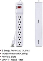 CyberPower Essential CSB606W 6-Outlet Surge Suppressor Protector