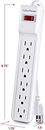 CyberPower Essential CSB606W 6-Outlet Surge Suppressor Protector