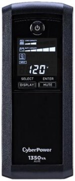 CyberPower Intelligent LCD UPS CP1350AVRLCD 1350 VA 815 Watts 10 Outlets UPS
