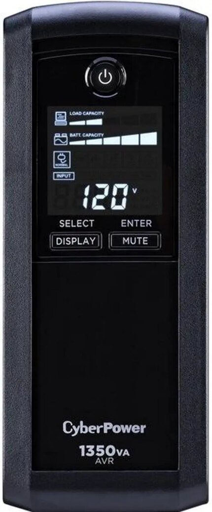 CyberPower Intelligent LCD UPS CP1350AVRLCD 1350 VA 815 Watts 10 Outlets UPS