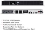 CyberPower OR1500LCDRM1U Smart App LCD UPS Systems - 1500VA/900W, 120 VAC, NEMA 5-15P, 1U, Rackmount, 6 Outlets, LCD, PowerPanel