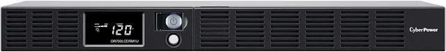 CyberPower OR700LCDRM1U Smart App LCD UPS Systems - 700VA/400W, 120 VAC, NEMA 5-15P, 1U, Rackmount, 6 Outlets, LCD, PowerPanel