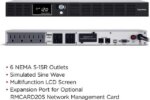 CyberPower OR700LCDRM1U Smart App LCD UPS Systems - 700VA/400W, 120 VAC, NEMA 5-15P, 1U, Rackmount, 6 Outlets, LCD, PowerPanel