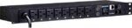 CyberPower PDU41001 Single Phase 100 - 120 VAC 15A Switched PDU - 8 Outlets, 12 ft, NEMA 5-15P, Horizontal, 1U, SNMP, LCD