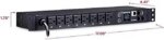 CyberPower PDU41001 Single Phase 100 - 120 VAC 15A Switched PDU - 8 Outlets, 12 ft, NEMA 5-15P, Horizontal, 1U, SNMP, LCD