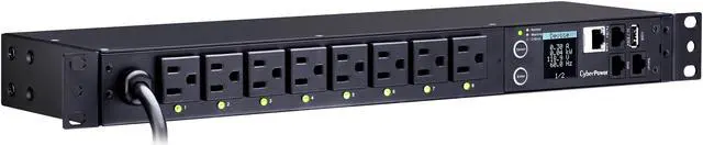CyberPower PDU81001 100-120 VAC 15A Switched - 8 Outlets - 12ft Cord - NEMA 5-15P