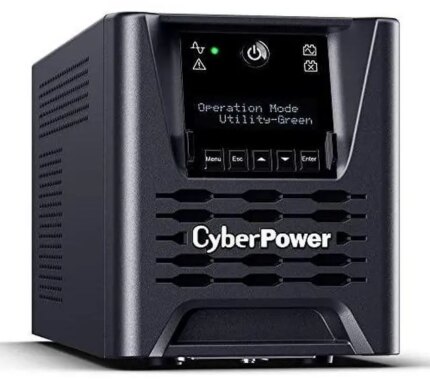 CyberPower PR750LCD3C Smart App Sinewave UPS Systems - 750VA/750W, 100 - 125 VAC, NEMA 5-15P, Tower, Sine Wave, 6 Outlets, LCD, PowerPanel® Business