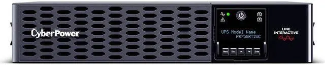 CyberPower PR750RT2UC Smart App Sinewave UPS Systems - 750VA/750W, 120 VAC, NEMA 5-15P, 2U, Rack / Tower, Sine Wave, 8 Outlets, LCD, PowerPanel®