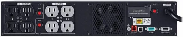 CyberPower PR750RT2UC Smart App Sinewave UPS Systems - 750VA/750W, 120 VAC, NEMA 5-15P, 2U, Rack / Tower, Sine Wave, 8 Outlets, LCD, PowerPanel®