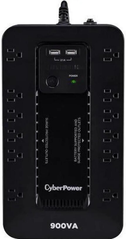 CyberPower ST900U Standby UPS Systems - 900VA/500W, 120 VAC, NEMA 5-15P, Compact, 12 Outlets, PowerPanel® Personal
