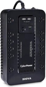 CyberPower ST900U Standby UPS Systems - 900VA/500W, 120 VAC, NEMA 5-15P, Compact, 12 Outlets, PowerPanel® Personal