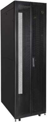 DavisLegend 42U 24"W x 32"D Server Cabinet IT Network Data Rack Enclosure with vented doors, with cable management panel, vented top with brush cable