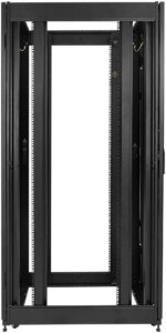 DavisLegend 42U 24"W x 32"D Server Cabinet IT Network Data Rack Enclosure with vented doors, with cable management panel, vented top with brush cable