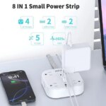 DEPOW Flat Extension Cord 5Ft, Flat Plug Power Strip with 4 Outlets 4 USB Ports (2 USB C), Multiple Wall Outlet Extender Suitable for Home Office Dorm, White - Newegg.com